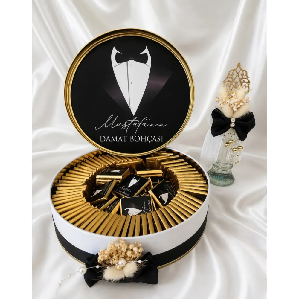 Damat Çikolata 100 adet ve kolonya şişesi